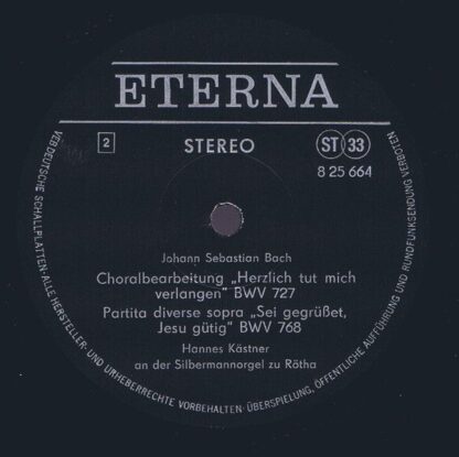 Eterna 8 25 664 - Johann Sebastian Bach, Hannes Kästner - Hannes - Image 4