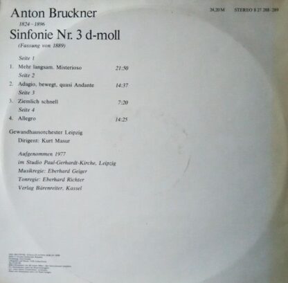 Eterna 8 27 288-289 - Anton Bruckner, Gewandhausorchester Leipzi - Image 2