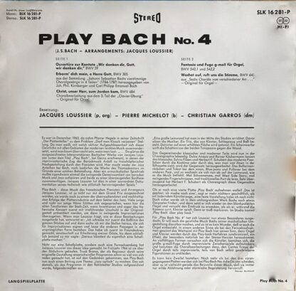 DECCA SLK 16 281-P - Jacques Loussier, Pierre Michelot, Christia - Image 2
