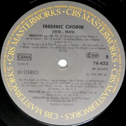 CBS Masterworks 76422 - Murray Perahia - The Chopin Preludes (Co - Image 4