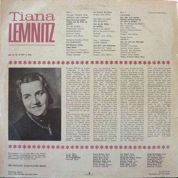 Eterna 8 20 898 - Tiana Lemnitz - Tiana Lemnitz Sopran - Image 2