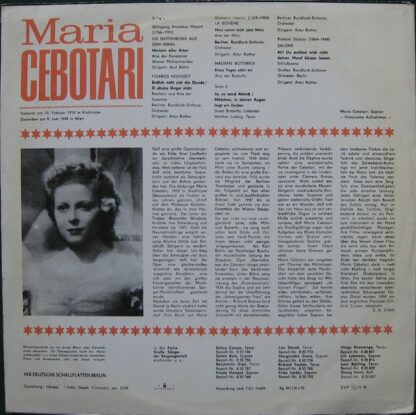 Eterna 8 20 945 - Maria Cebotari - Maria Cebotari, Sopran - Image 2