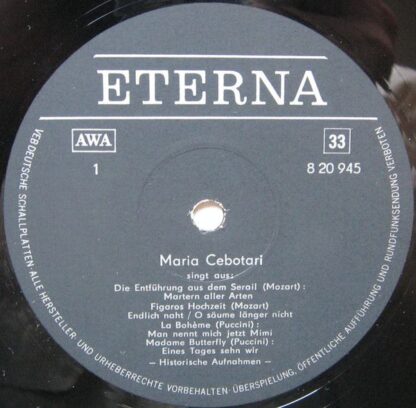 Eterna 8 20 945 - Maria Cebotari - Maria Cebotari, Sopran - Image 3