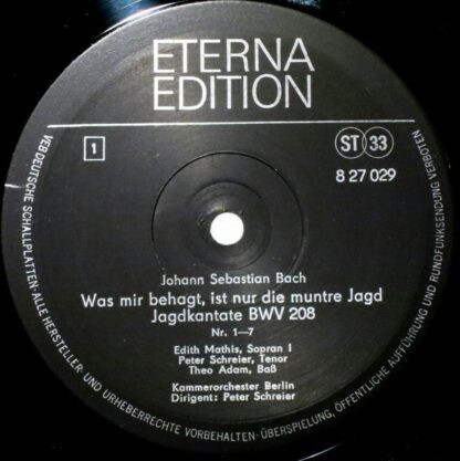 Eterna 8 27 029 - Johann Sebastian Bach, Edith Mathis, Arleen Au - Image 3
