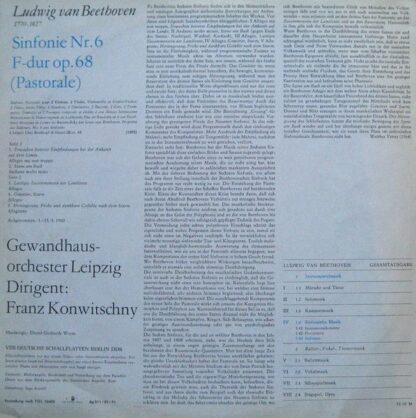 Eterna 8 25 415 - Ludwig van Beethoven, Gewandhausorchester Leip - Image 2