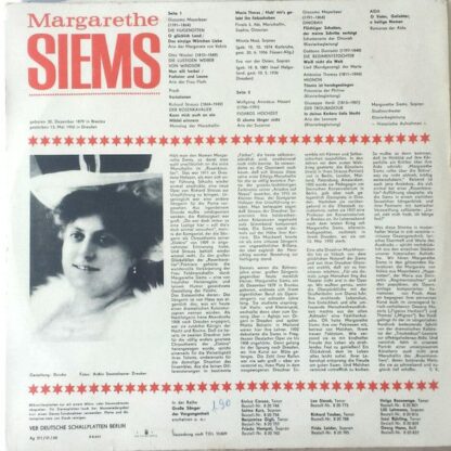 Eterna 8 20 778 - Margarethe Siems - Margarethe Siems - Sopran - Image 2