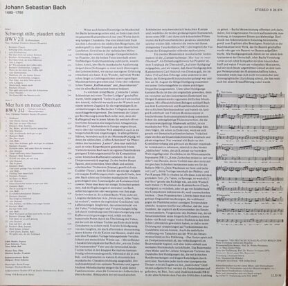 Eterna 8 26 874 - Johann Sebastian Bach, Edith Mathis, Peter Sch - Image 2