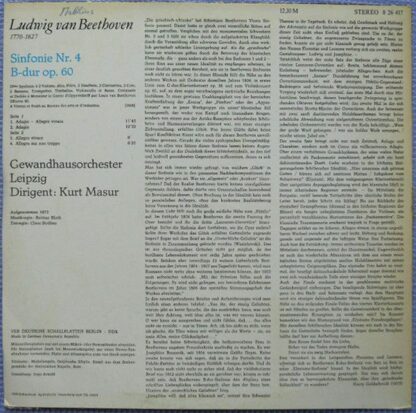Eterna 8 26 417 - Ludwig van Beethoven, Gewandhausorchester Leip - Image 2