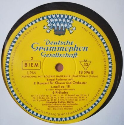 Deutsche Grammophon LPM 18 596 - Sergei Vasilyevich Rachmaninoff - Image 3