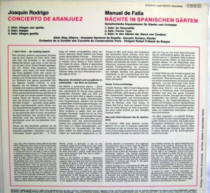 EMI Electrola 1C 063-00 731 - Joaquín Rodrigo, Manuel De Falla, - Image 2
