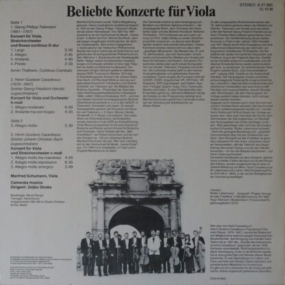 Eterna 8 27 685 - Manfred Schumann (2), Camerata Musica, Zeljko - Image 2