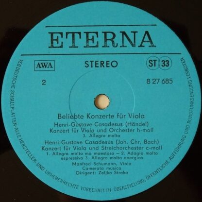Eterna 8 27 685 - Manfred Schumann (2), Camerata Musica, Zeljko - Image 4