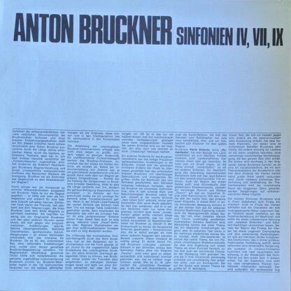 CBS S 77 401 - Bruno Walter, Anton Bruckner, Columbia Symphony O - Image 3