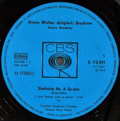 CBS S 77 401 - Bruno Walter, Anton Bruckner, Columbia Symphony O - Image 9