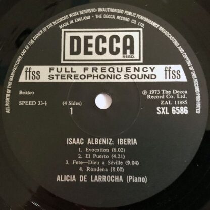 DECCA SXL 6586-7 - Isaac Albéniz, Alicia De Larrocha - Iberia - Image 2