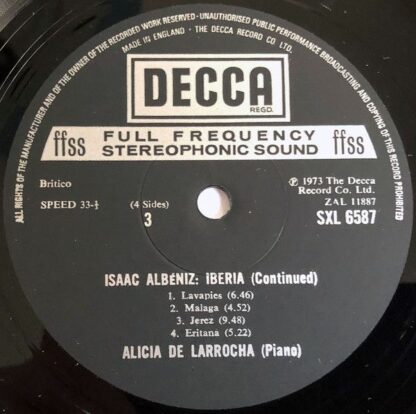 DECCA SXL 6586-7 - Isaac Albéniz, Alicia De Larrocha - Iberia - Image 4