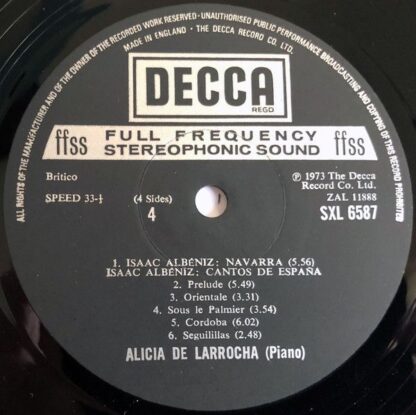 DECCA SXL 6586-7 - Isaac Albéniz, Alicia De Larrocha - Iberia - Image 5