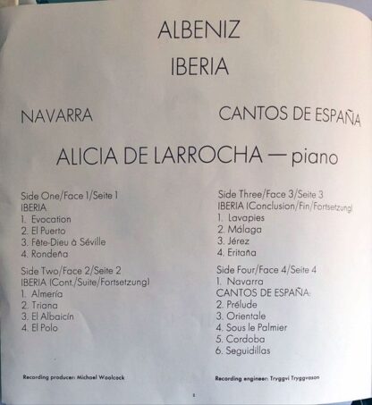 DECCA SXL 6586-7 - Isaac Albéniz, Alicia De Larrocha - Iberia - Image 7