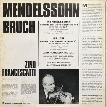 CBS 75 044 - Zino Francescatti, Felix Mendelssohn-Bartholdy, Max - Image 2
