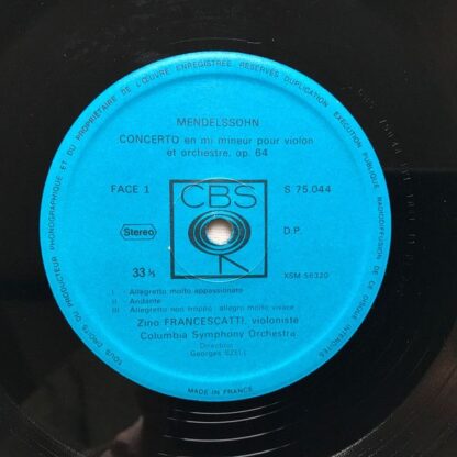 CBS 75 044 - Zino Francescatti, Felix Mendelssohn-Bartholdy, Max - Image 6