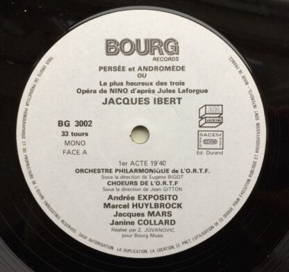 Bourg Records BG 3002 - Jacques Ibert, Orchestre Philharmonique - Image 3