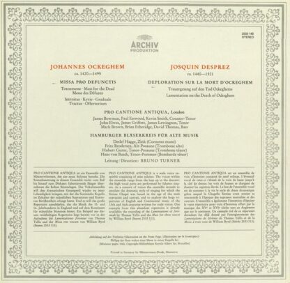 Archiv Produktion 2533 145 - Johannes Ockeghem, Josquin Des Prés - Image 2