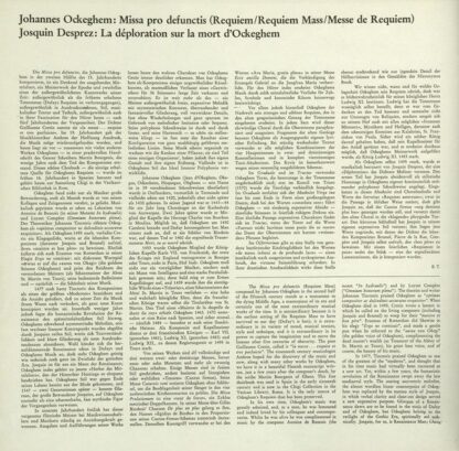 Archiv Produktion 2533 145 - Johannes Ockeghem, Josquin Des Prés - Image 3