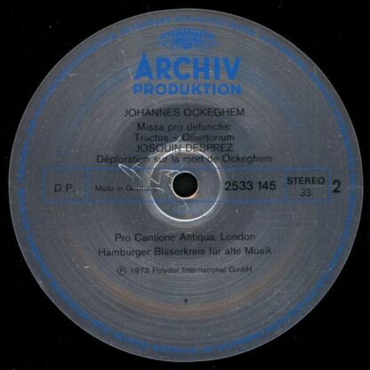 Archiv Produktion 2533 145 - Johannes Ockeghem, Josquin Des Prés - Image 8