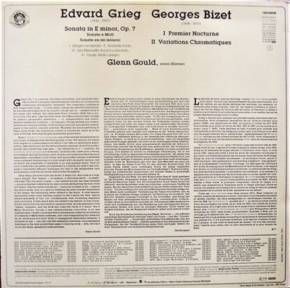 CBS Masterworks CBS 60290 - Edvard Grieg, Georges Bizet, Glenn G - Image 2
