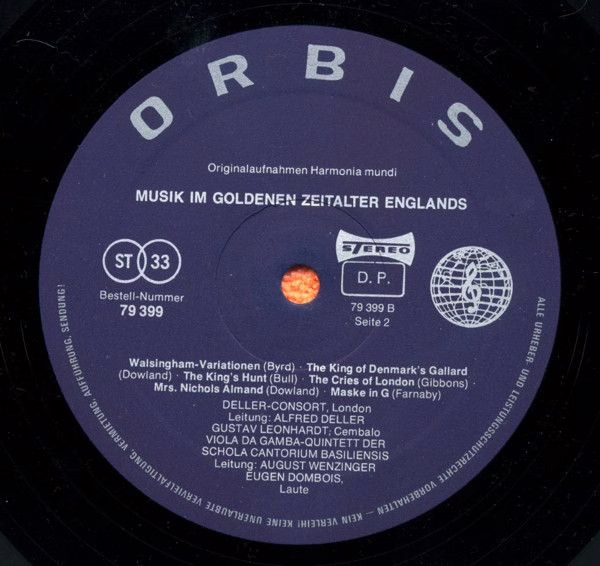 Orbis 79 399 - Deller Consort, Gustav Leonhardt, Viola-da-Gamba- - Image 4