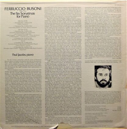 Nonesuch Records H-71359 - Ferruccio Busoni, Paul Jacobs (3) - T - Image 2