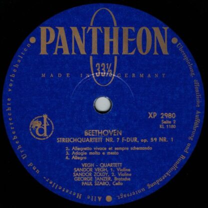Opera 1077 - Ludwig van Beethoven, Quatuor Végh - Streichquartet - Image 5