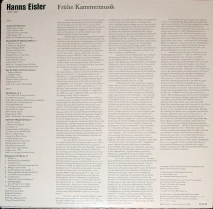 Nova 8 85 040 - Hanns Eisler - Frühe Kammermusik - Image 2
