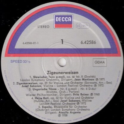 DECCA 6.42586 AH - Various - Zigeunerweisen Ungarische Tänze - C - Image 3