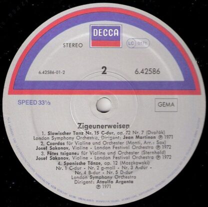 DECCA 6.42586 AH - Various - Zigeunerweisen Ungarische Tänze - C - Image 4