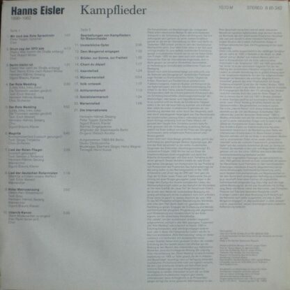 Nova 8 85 242 - Hanns Eisler - Kampflieder - Blasorchester-Bearb - Image 2