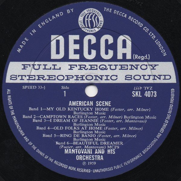 DECCA SKL 4073 - Mantovani And His Orchestra - American Scene - Image 3