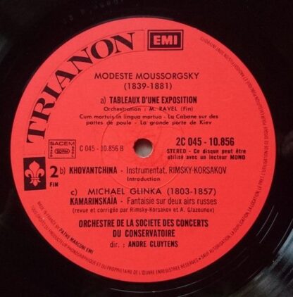 Trianon 2C 045-10856 - Modest Mussorgsky, Mikhail Ivanovich Glin - Image 4