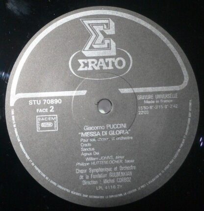 Erato STU 70890 - Giacomo Puccini, William Johns, Philippe Hutte - Image 4