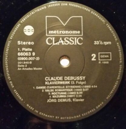 Metronome Classic 66.063 9 - Jörg Demus, Claude Debussy - Das Kl - Image 4