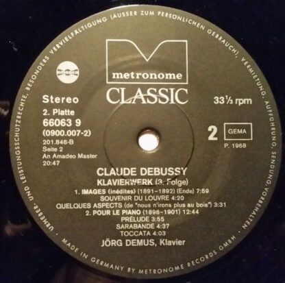 Metronome Classic 66.063 9 - Jörg Demus, Claude Debussy - Das Kl - Image 6