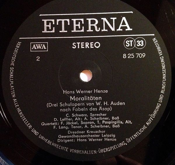 Eterna 8 25 709 - Hans Werner Henze, Dresdner Kreuzchor, Staatsk - Image 4