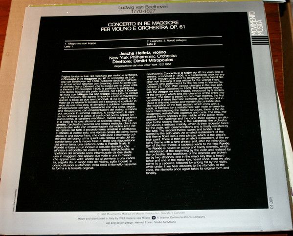 Movimento Musica 01.005 - Ludwig van Beethoven, Jascha Heifetz, - Image 2