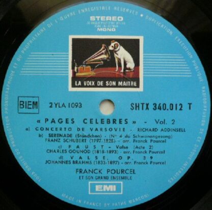 La Voix De Son Maître SHTX 340.012 - Franck Pourcel Et Son Grand - Image 3