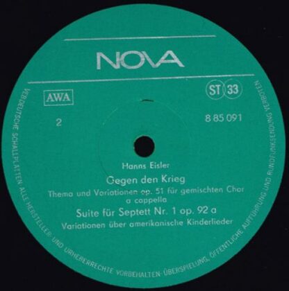 Nova 8 85 091 - Hanns Eisler - Woodburry-Liederbüchlein / Kanons - Image 4