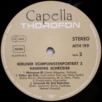 Thorofon MTH 199 - Hanning Schröder - Berliner Komponistenporträ - Image 7