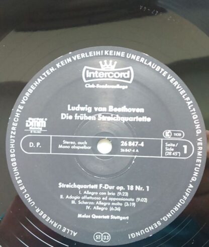 Intercord 26 847-4 - Ludwig Van Beethoven, Melos Quartett - Die - Image 2