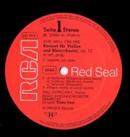 RCA RL 37090 - Kurt Weill, Anton Webern, Arnold Schoenberg, Radi - Image 3