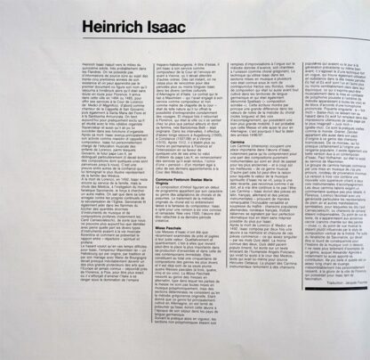 His Master's Voice Digital 1C 069 1466921 - Heinrich Isaac, The - Image 4