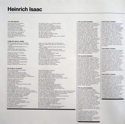 His Master's Voice Digital 1C 069 1466921 - Heinrich Isaac, The - Image 6